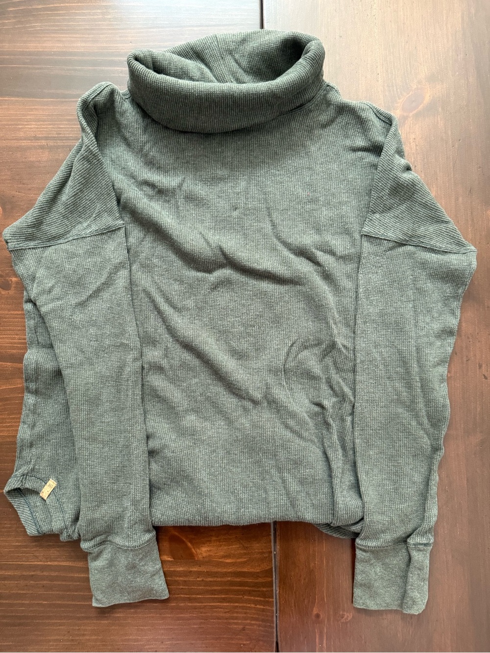 tentree Olive Green Ribbed Turtleneck Sweater